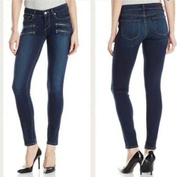 PAIGE Denim - Paige Women's  Edgemont Skinny Jeans In Nottingham Dark Wash Mid Rise Size 29